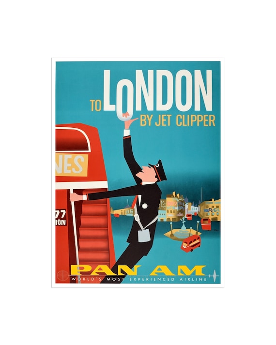 London Vintage Tourism Travel Poster Art Print