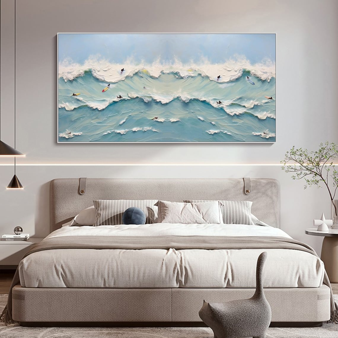 Custom Coastal Shore Surf Art Print, Personalized Gift