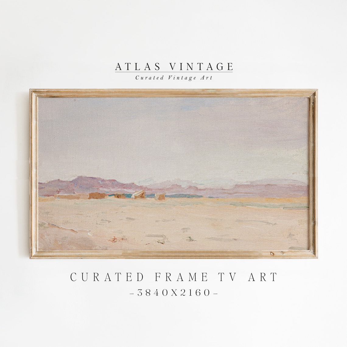 Soft Muted Desert Landscape Abstract Tonal Warm Tone Art Poster