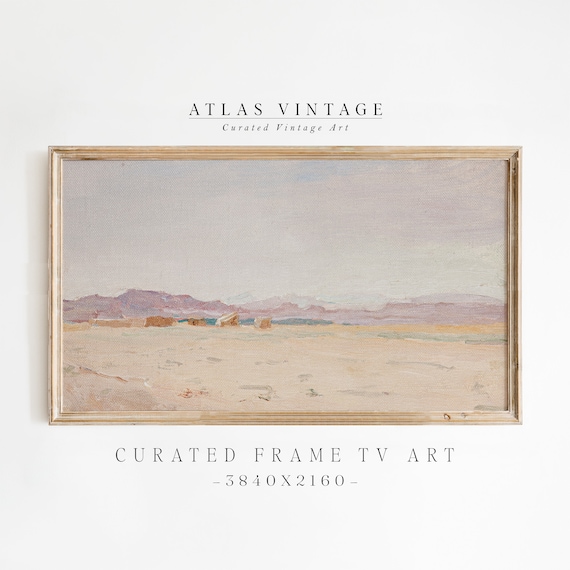 Soft Muted Desert Landscape Abstract Tonal Warm Tone Art Poster
