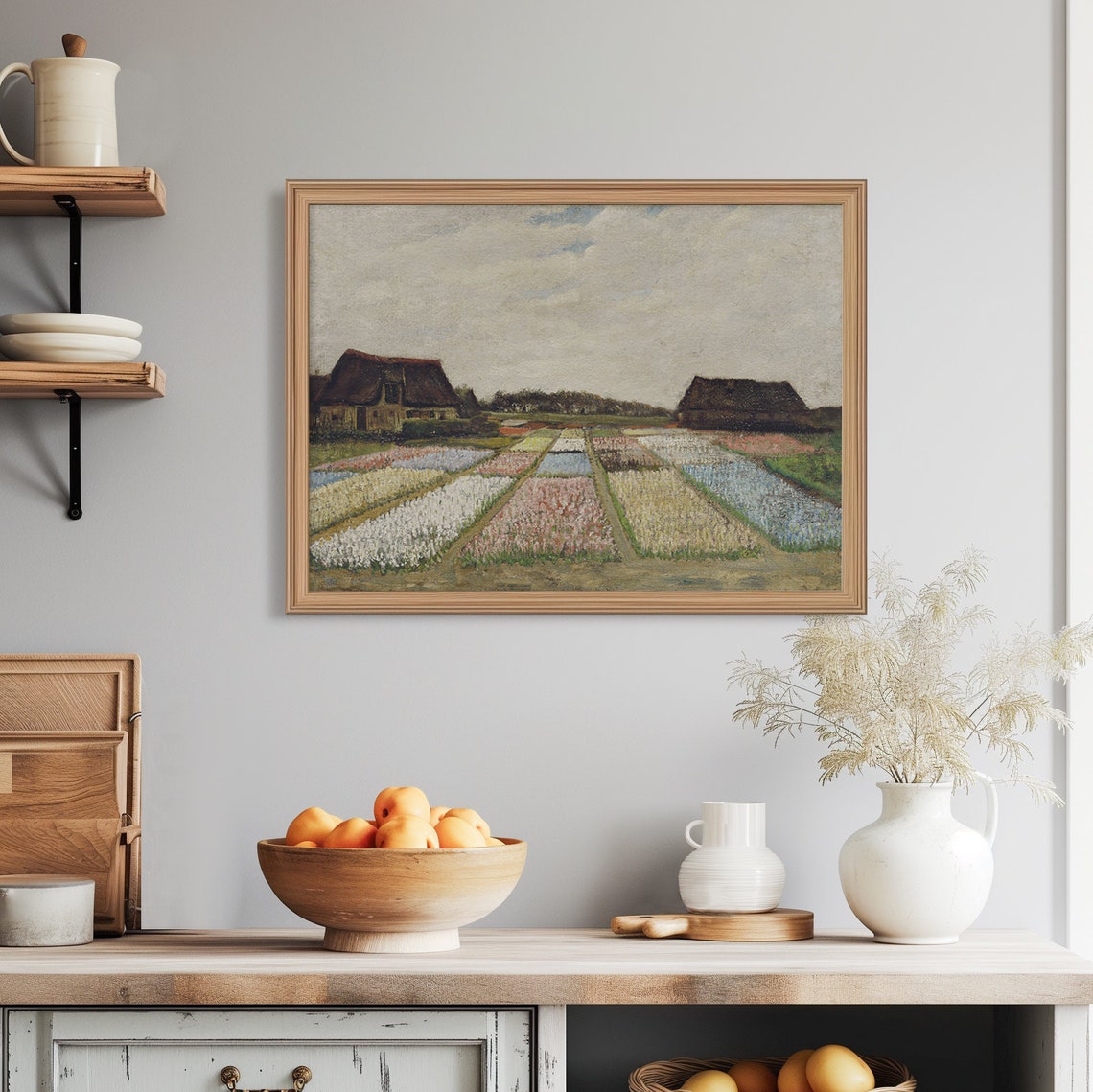Spring Flower Fields Farmhouse Vintage Tulip Farm Landscape Poster - Image 7