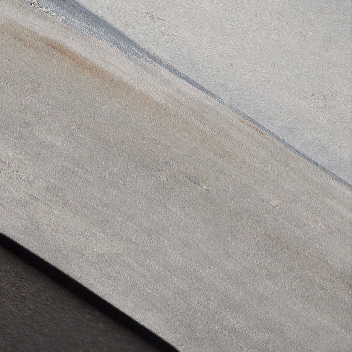 Misty Neutral Beach Painting Distant Birds Minimal Coastal Poster - Image 3