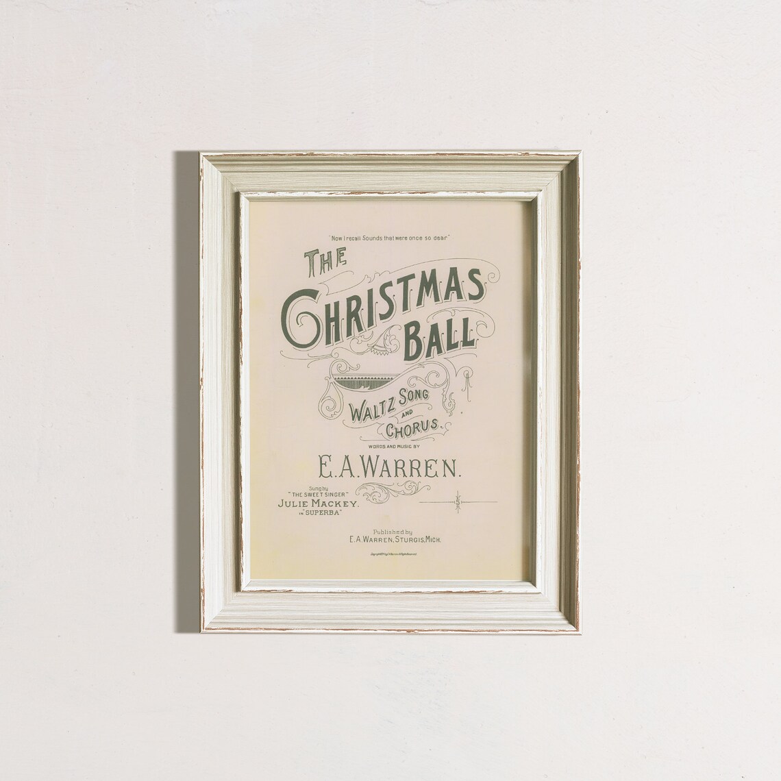 The Christmas Ball Vintage Sheet Music Cover Antique Victorian Print - Image 4