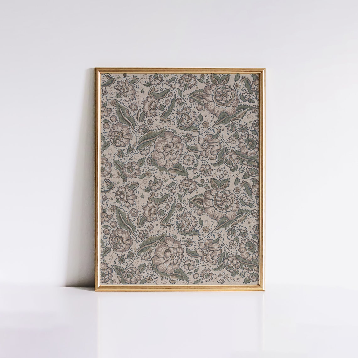 French Vintage Floral Pattern Tapestry Style Textile Art Poster - Image 4