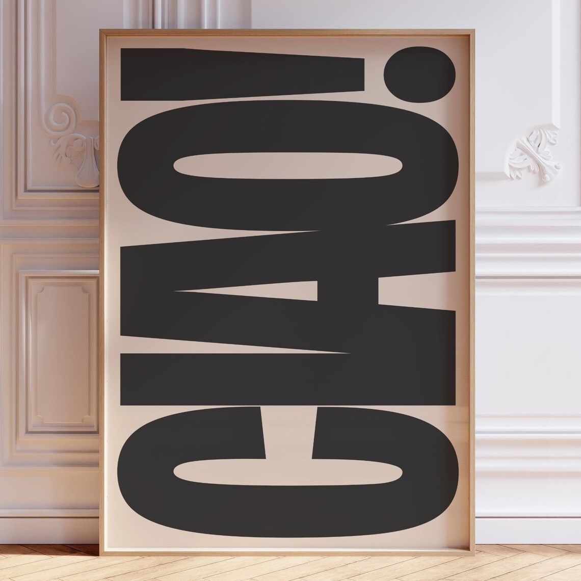 Ciao Italian Typography Poster, Minimal Travel Poster