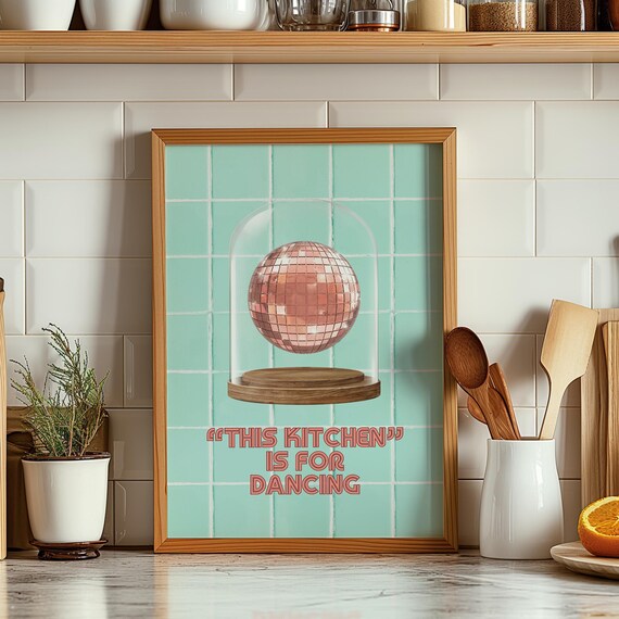 This Kitchen Is For Dancing, Vintage Disco Ball Bar