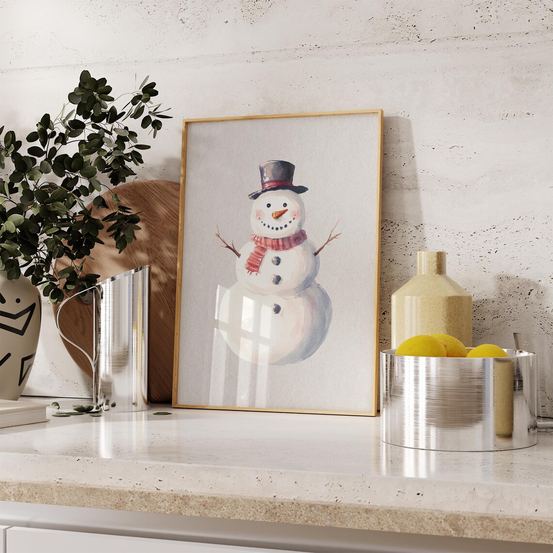 Watercolor Snowman Christmas, Funny Quotes