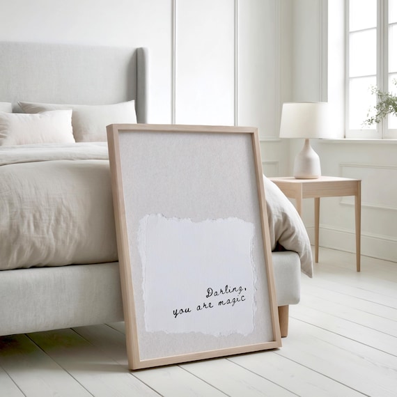Darling You Are Magic Typography Art Print Minimalist Decor