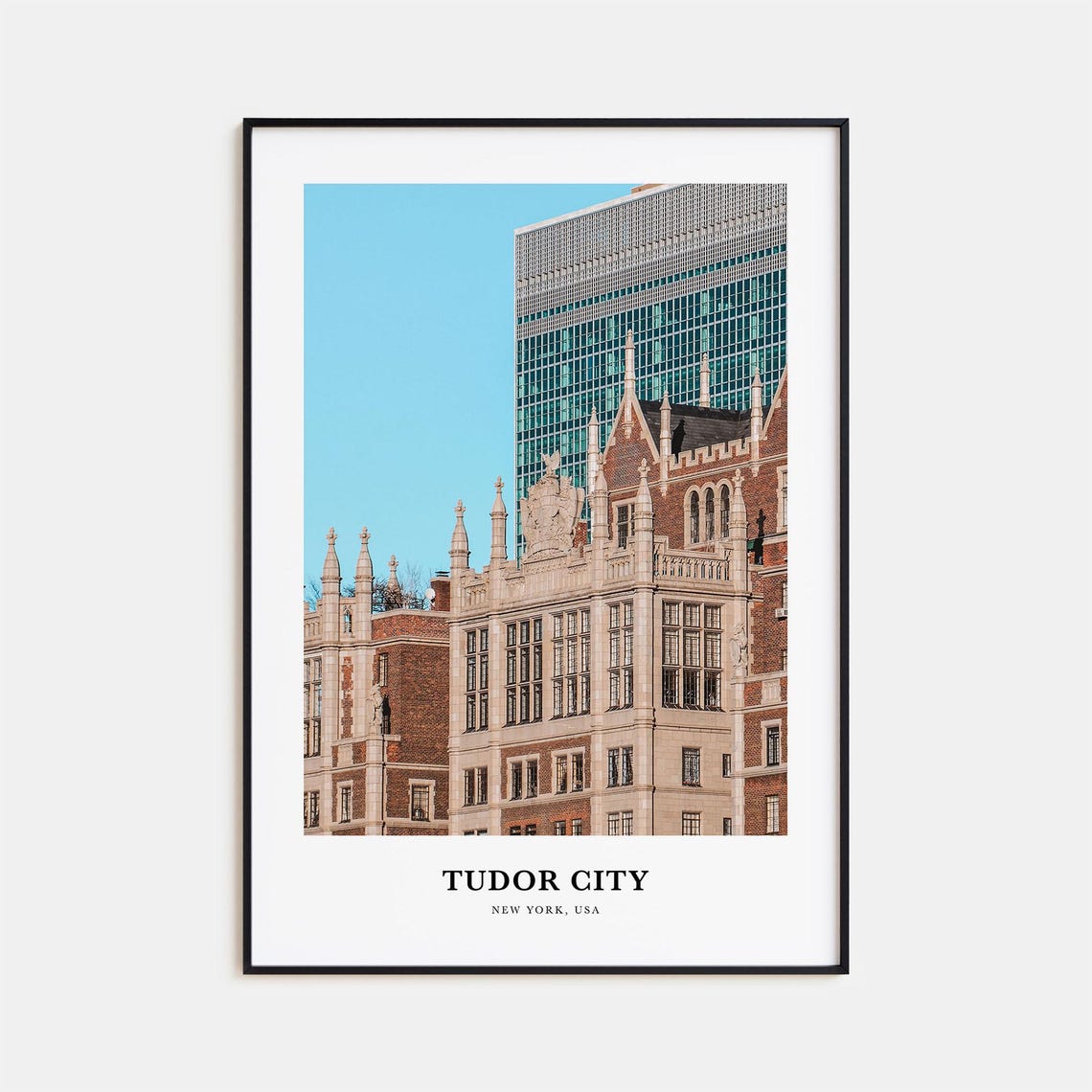 Tudor City Historic Towers Glass Skyscraper Manhattan New York Poster