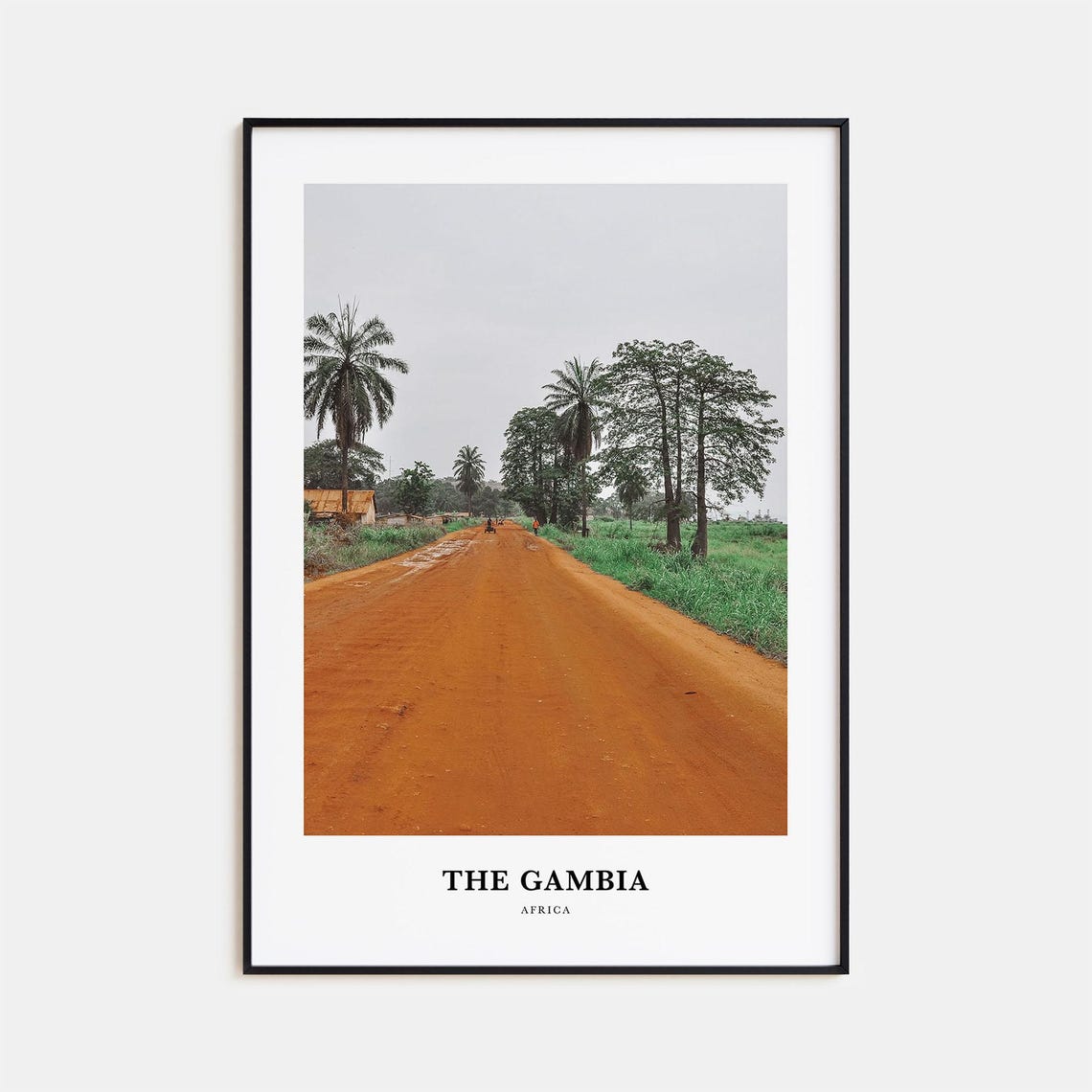The Gambia Africa Red Dirt Road Palms Rural Photography Poster