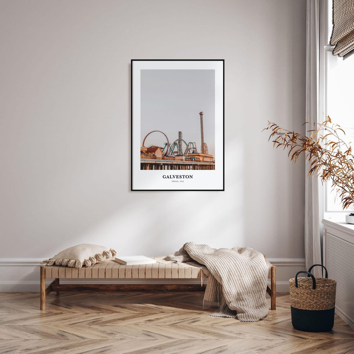 Galveston Print Galveston Photo Poster Galveston Travel Wall Art Galveston Map Print Galveston Photography Print Galveston Texas Usa - Image 3
