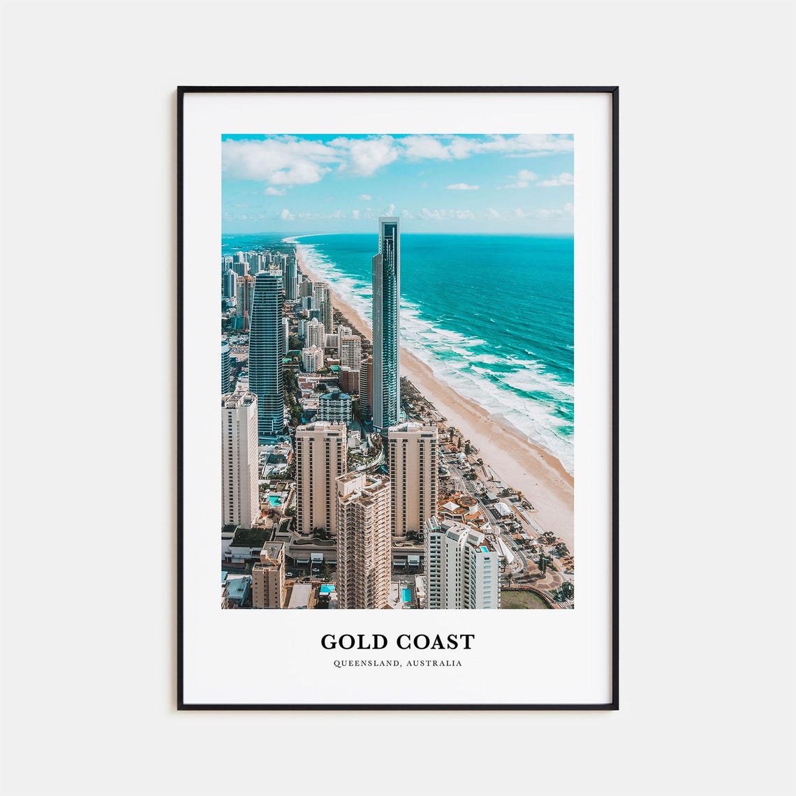 Gold Coast Print Gold Coast Photo Poster Gold Coast Travel Wall Art Gold Coast Map Print Gold Coast Photography Queensland Australia