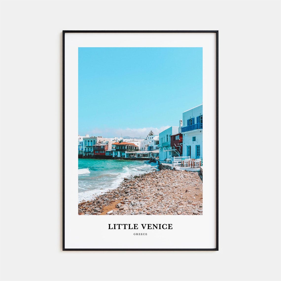 Little Venice Print Mykonos Little Venice Photo Poster Little Venice Travel Wall Art Little Venice Map Print Little Venice Photography