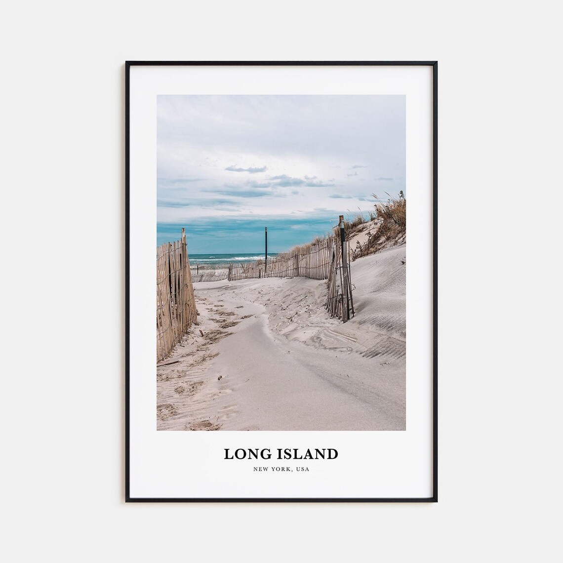 Long Island Travel Poster, New York Map Print