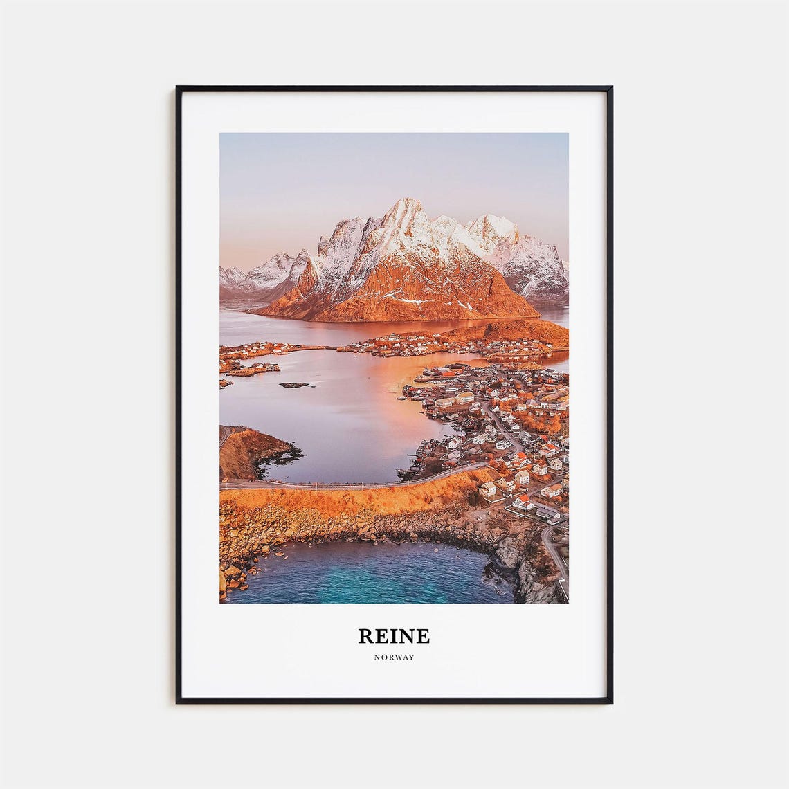 Reine Print Reine Photo Poster Reine Travel Wall Art Reine Map Print Reine Photography Print Reine Wall Dcor Norway
