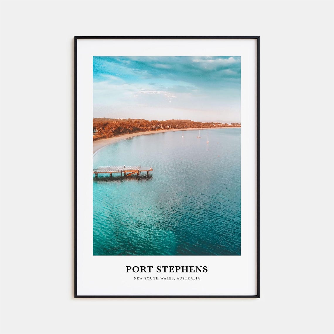 Port Stephens New South Wales Australia Turquoise Bay Jetty Poster