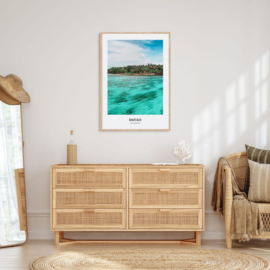 Davao Philippines Tropical Island Beach Minimalist Travel Poster - Image 2