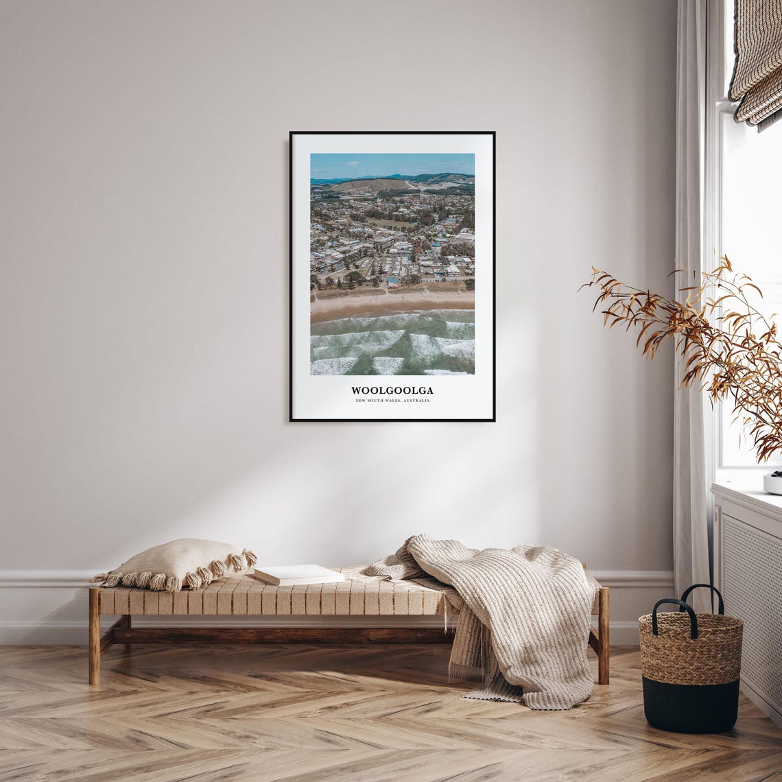 Woolgoolga Aerial Surf Beach Town New South Wales Coast Poster - Image 3