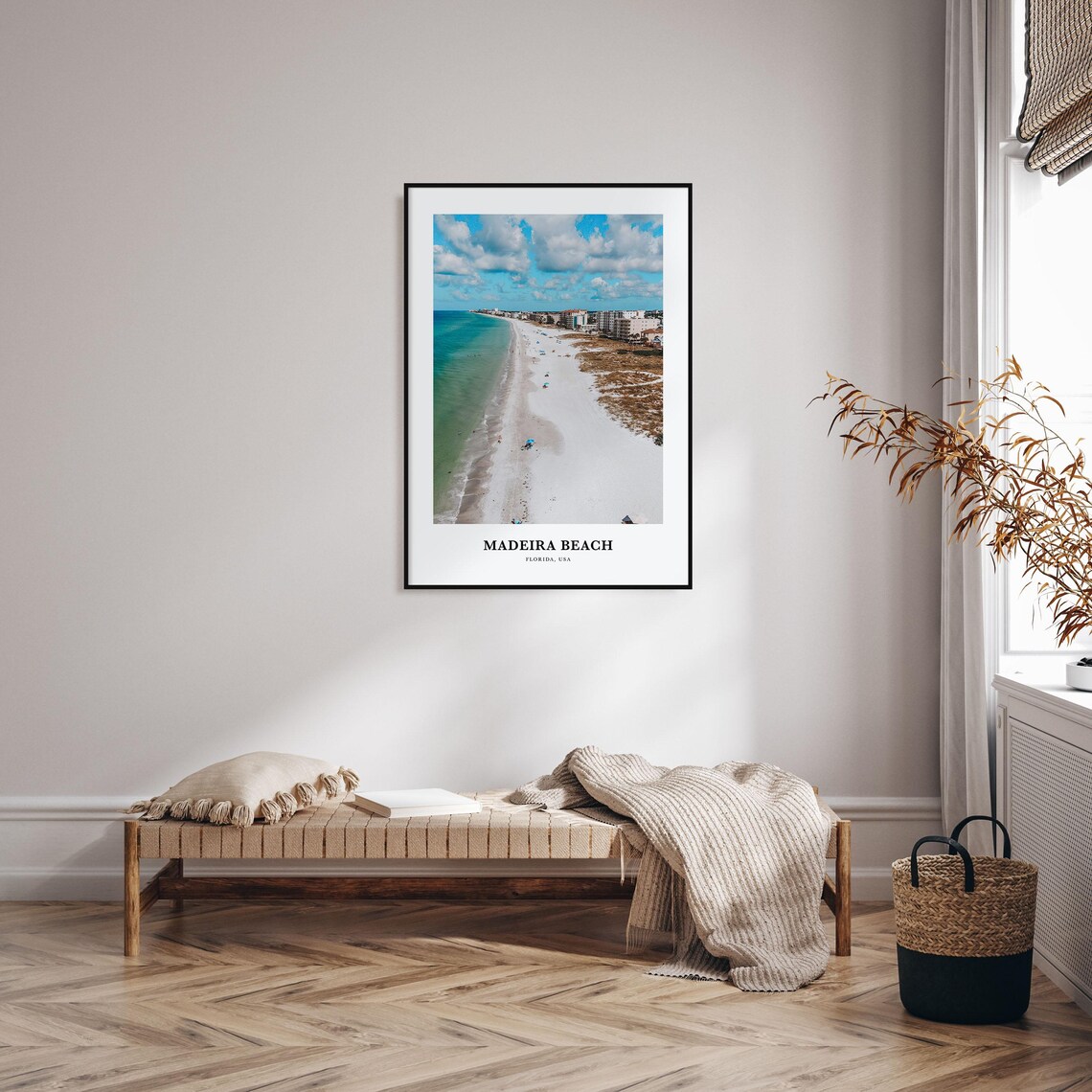 Madeira Beach Travel Map Art Print, Florida USA - Image 4