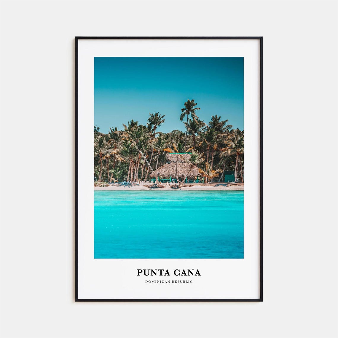 Punta Cana Dominican Republic Turquoise Beach Palms Photo Poster
