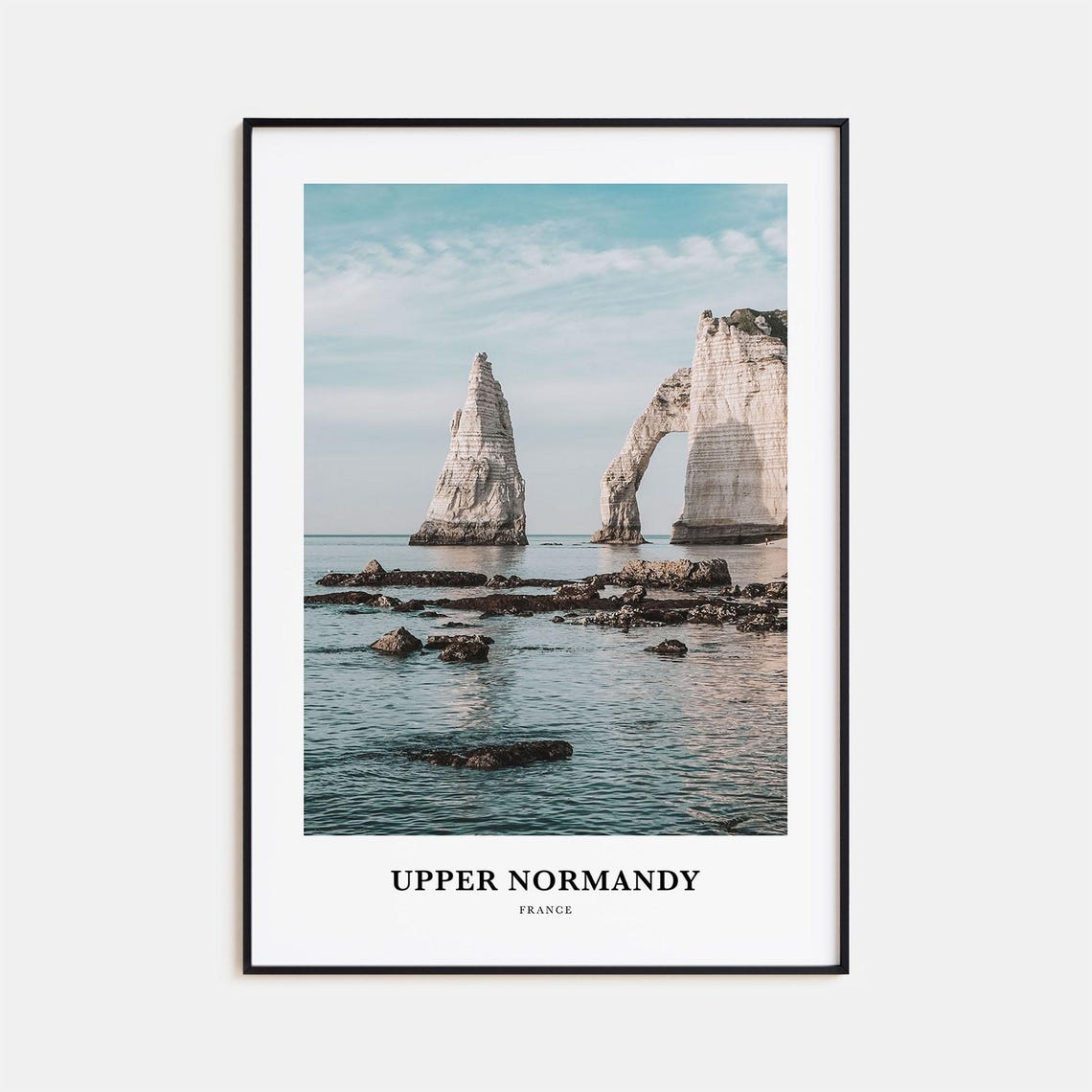 Upper Normandy Etretat Chalk Cliffs Natural Sea Arch France Poster