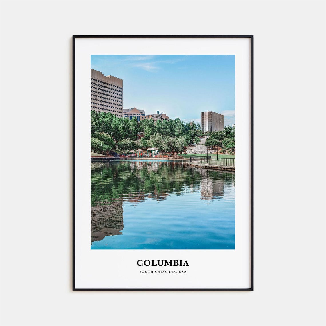 Columbia Print South Carolina Columbia Photo Poster Columbia Travel Wall Art Columbia Map Print Columbia Photography Columbia Usa