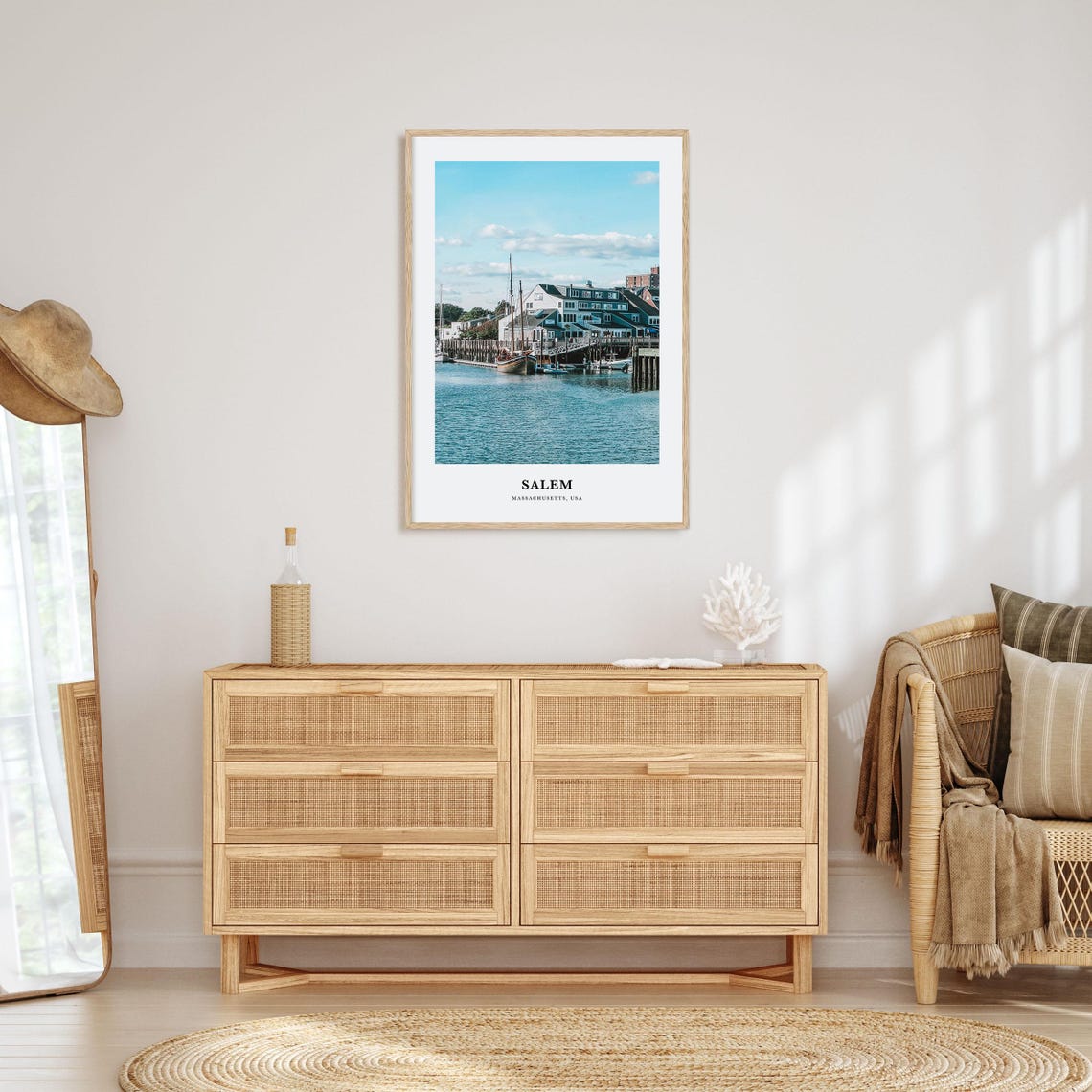 Salem Print Massachusetts Salem Photo Poster Salem Travel Wall Art Salem Map Print Salem Photography Print Salem Wall Dcor Usa - Image 2