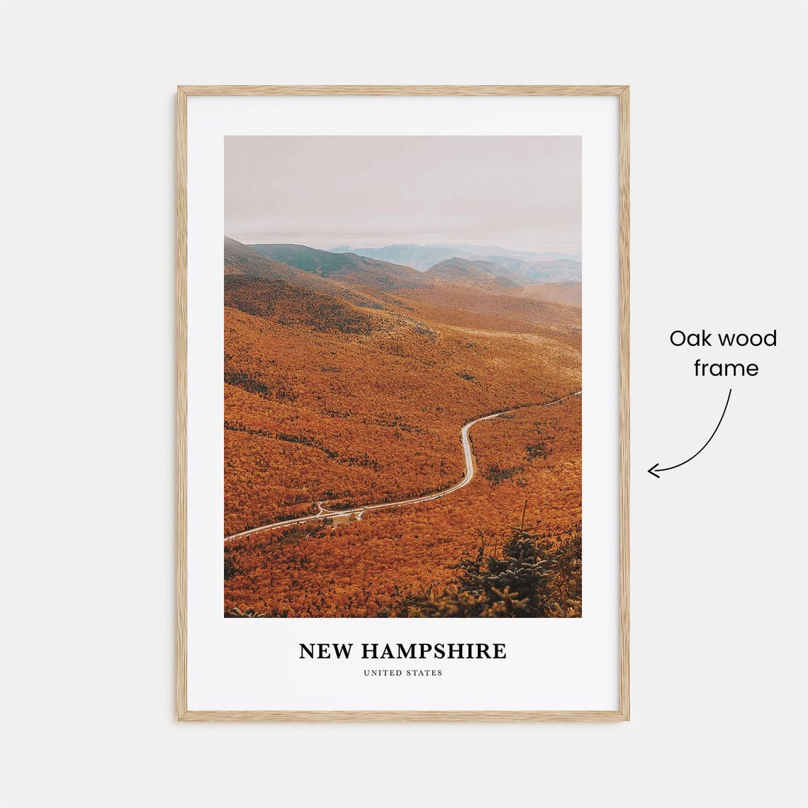 New Hampshire Print No 3 New Hampshire Photo Poster New Hampshire Travel Wall Art New Hampshire Map New Hampshire Print United States - Image 3