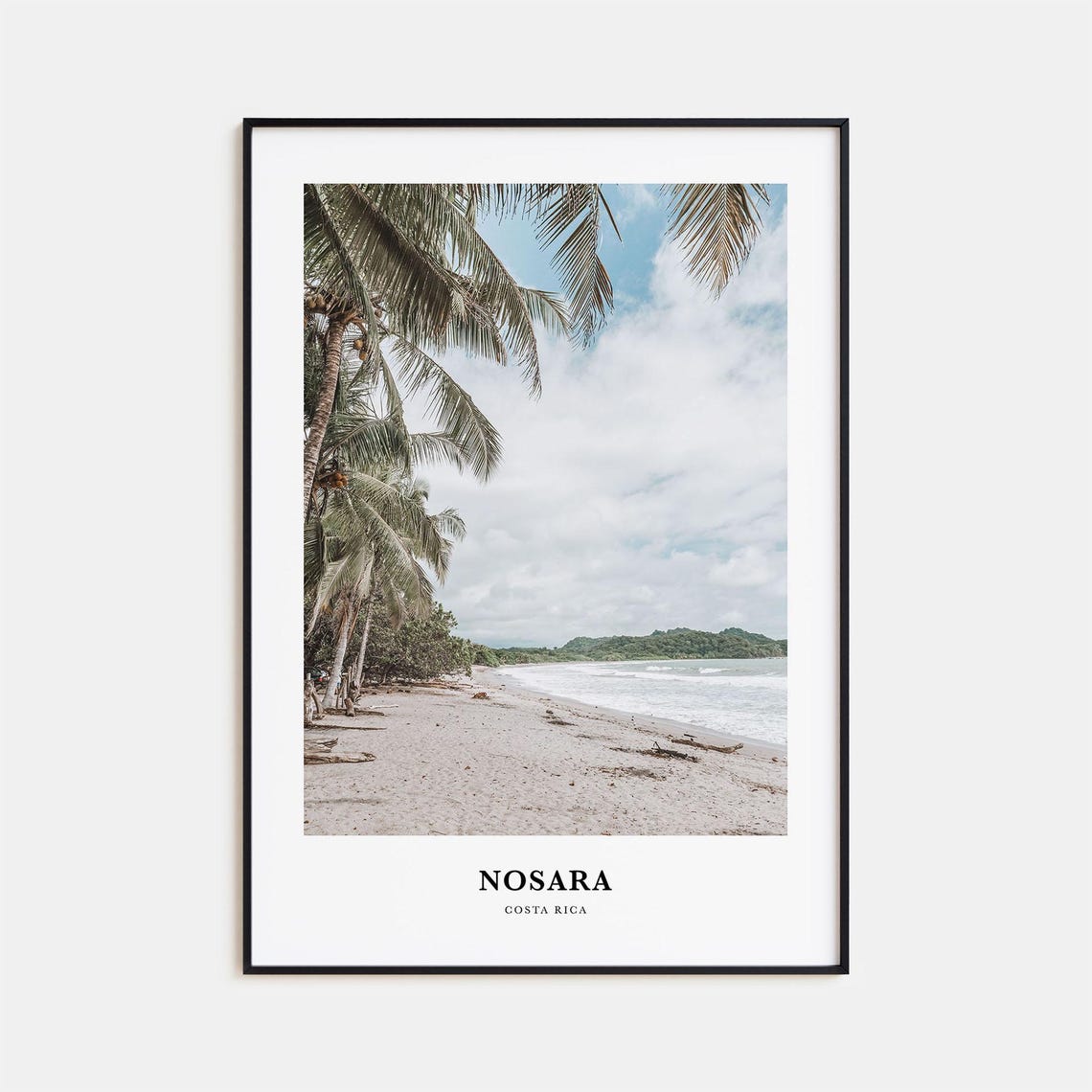 Nosara Costa Rica Palm Fringed Sandy Beach Tropical Photo Poster