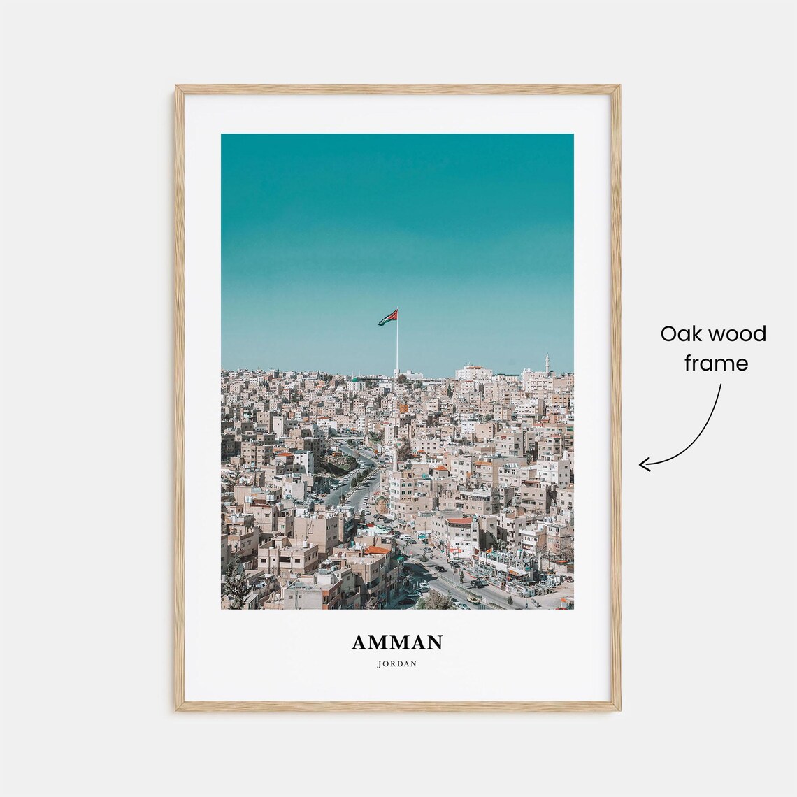 Amman Travel Poster, Jordan Map Wall Art Print - Image 3