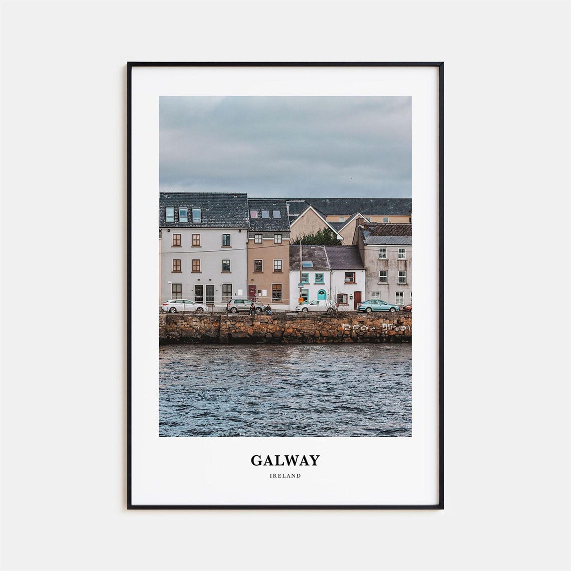 Galway Ireland Historic Harbor Waterfront Quay Houses Photo Poster