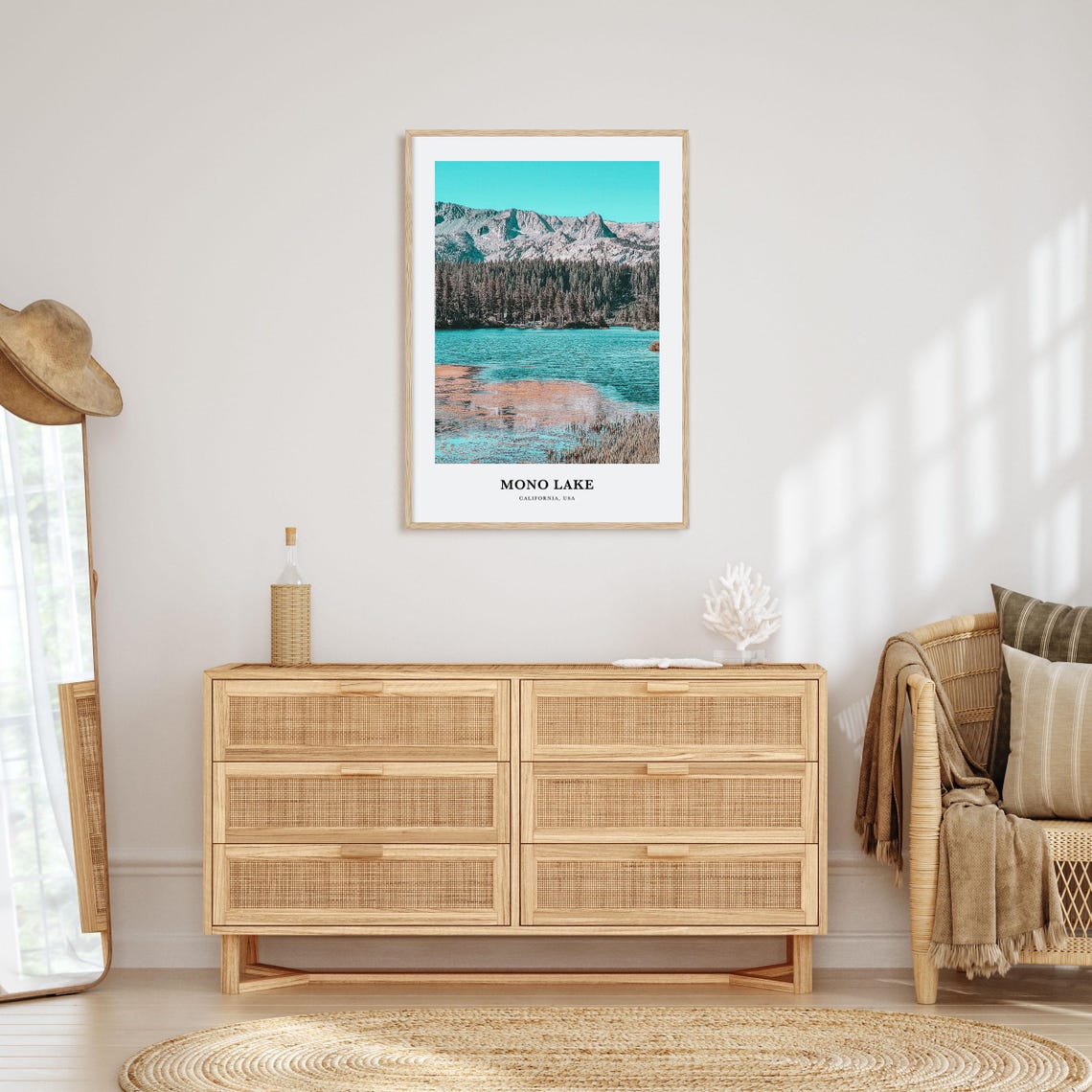 Mono Lake Print Mono Lake Photo Poster Mono Lake Travel Wall Art Mono Lake Map Print Mono Lake Photography Print California Usa - Image 2
