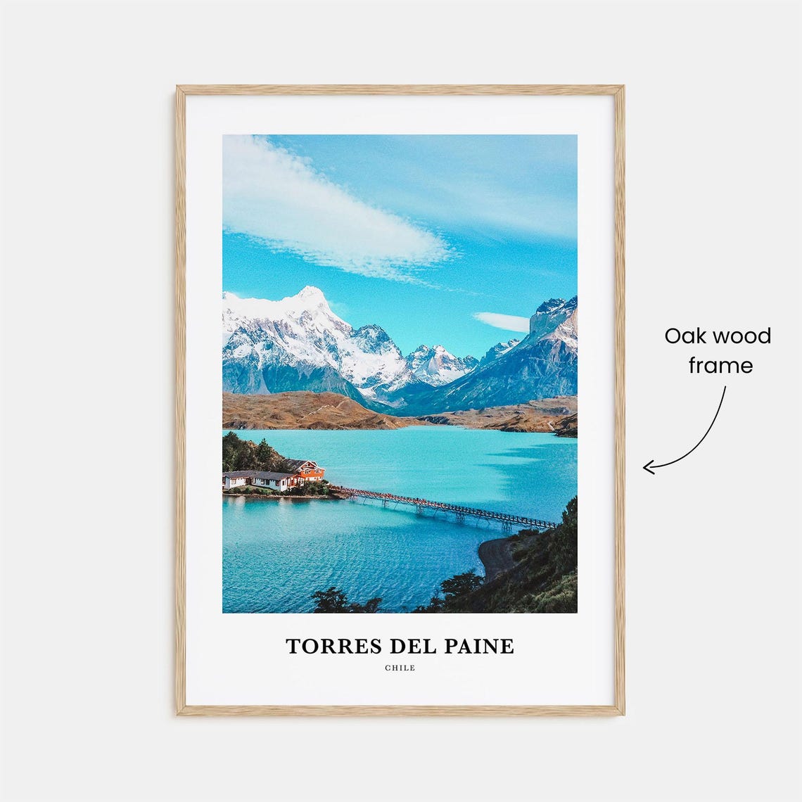 Torres Del Paine Print Torres Del Paine Photo Poster Torres Del Paine Travel Wall Art Torres Del Paine Map Print Torres Del Paine Chile - Image 3