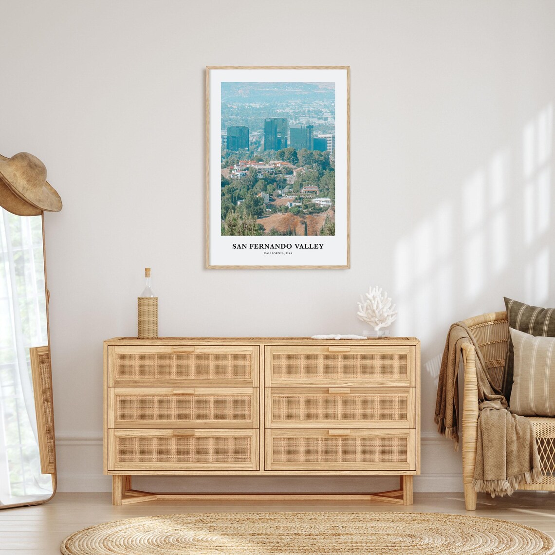 San Fernando Valley California Aerial Haze Photo Travel Poster - Image 2