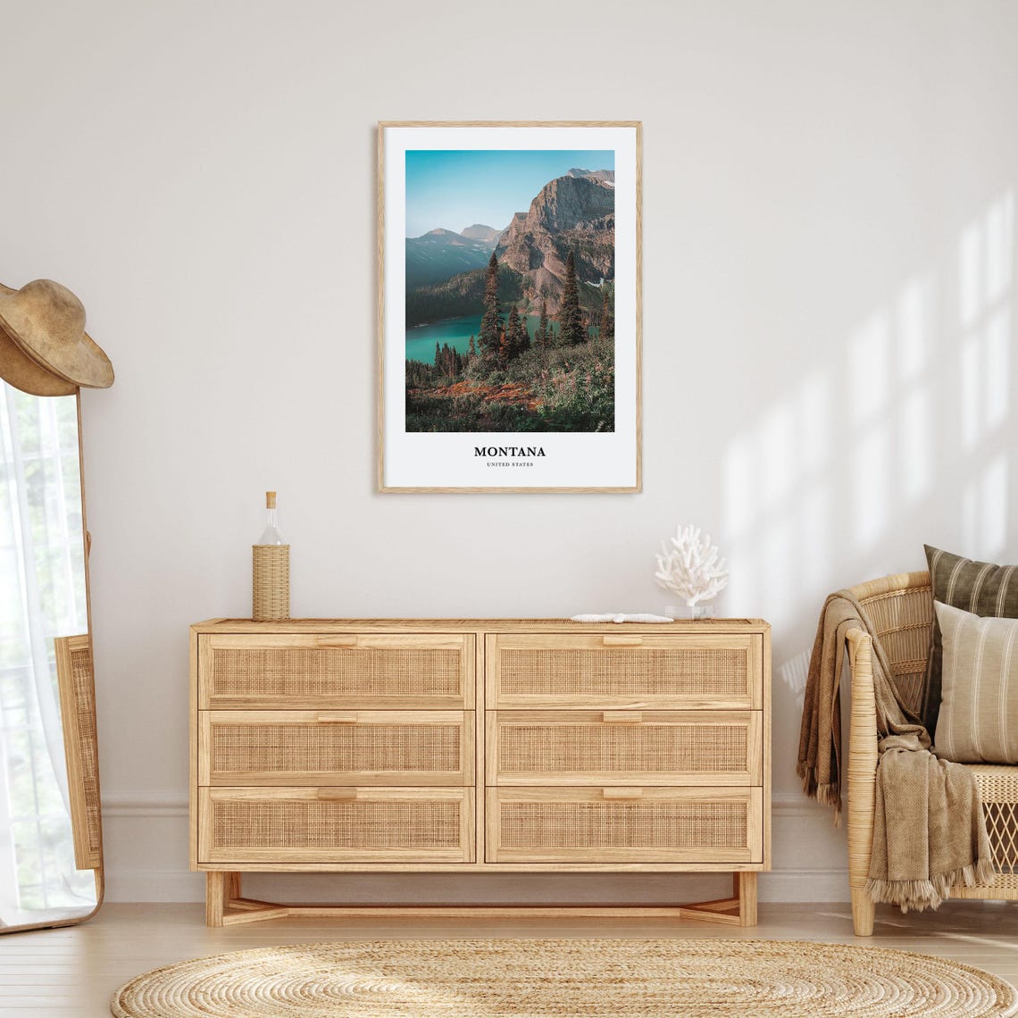 Montana Print No 1 Montana Photo Poster Montana Travel Wall Art Montana Map Print Montana Photography Montana Wall Dcor United States - Image 2