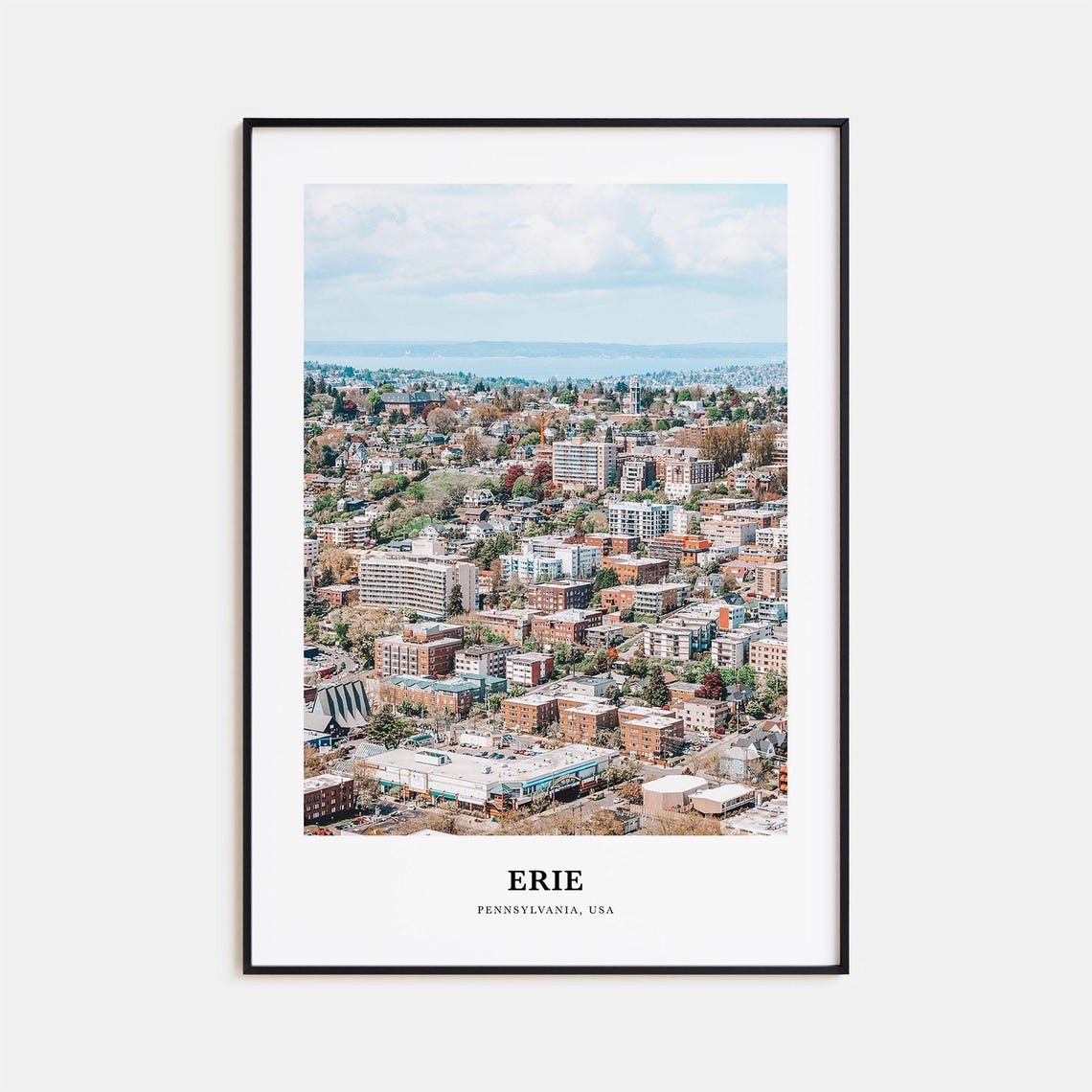 Erie Print Erie Photo Poster Erie Travel Wall Art Erie Map Print Erie Photography Print Erie Wall Dcor Pennsylvania Usa