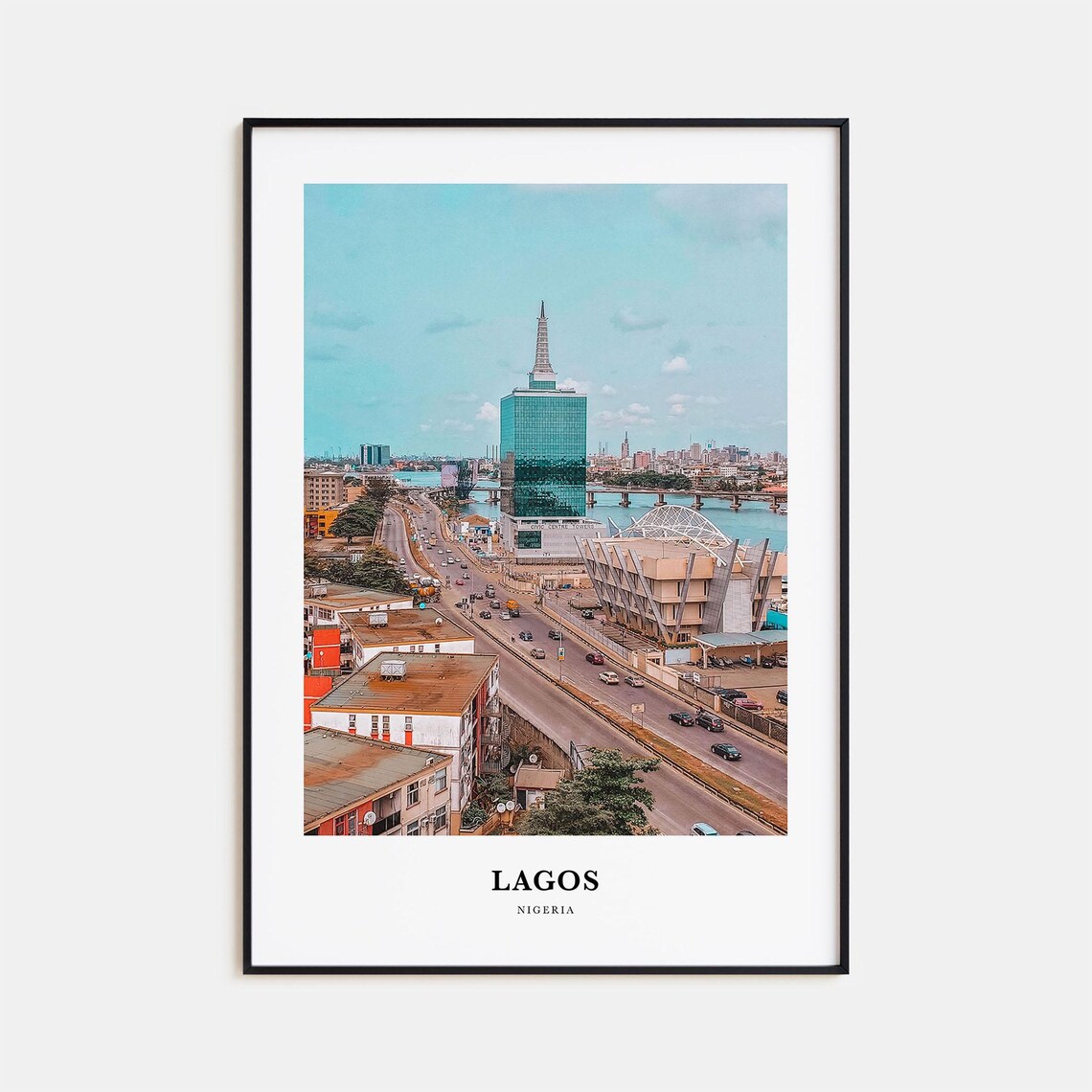 Lagos Travel Poster, Nigeria Wall Art Print