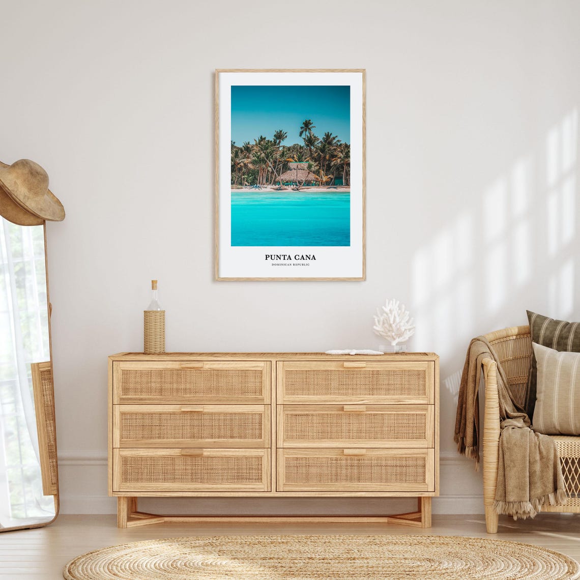 Punta Cana Dominican Republic Turquoise Beach Palms Photo Poster - Image 2