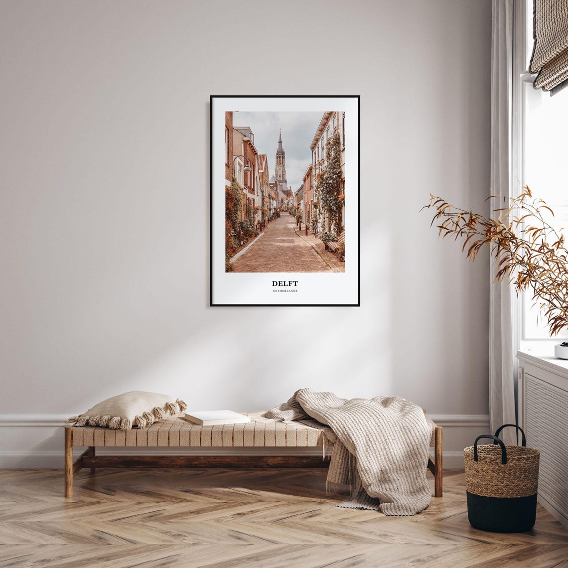 Delft Netherlands Charming Brick Street Nieuwe Kerk Photo Poster - Image 4
