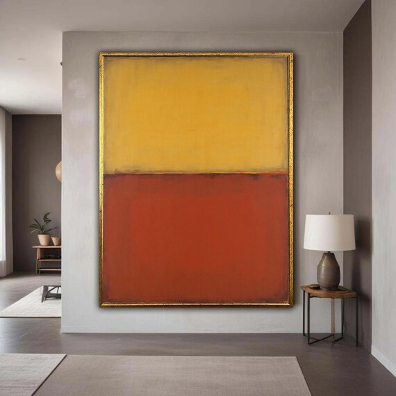Abstract Color Block Canvas Wall Art Mark Rothko Inspired Modern Minimalist Painting Contemporary Home Decoration Gift Decor