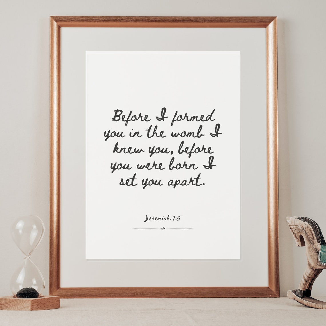 Jeremiah 15 Bible Verse Before I Formed You Christian Nursery Wall Art - Image 3