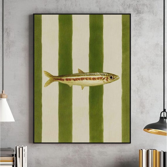 Sardines Kitchen Print Wall Art Print
