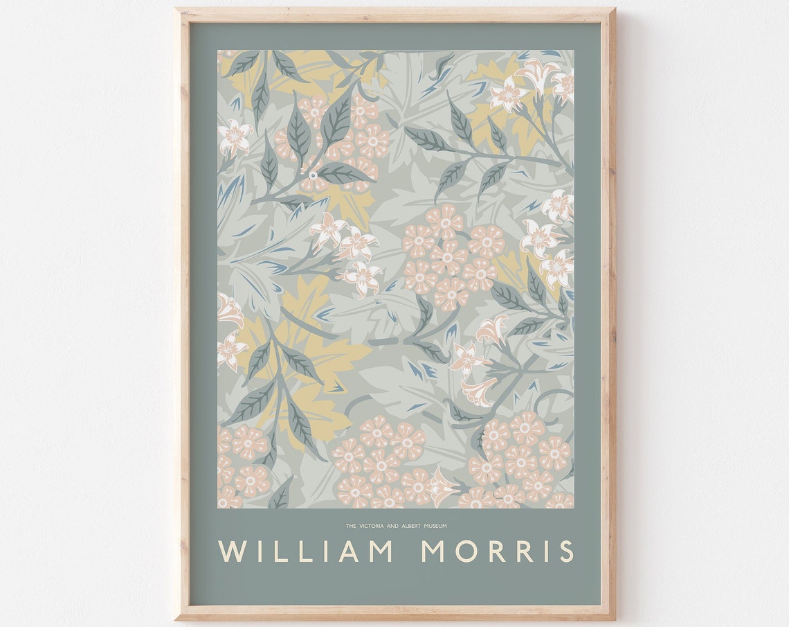 William Morris Victoria and Albert Museum Sage Floral Poster
