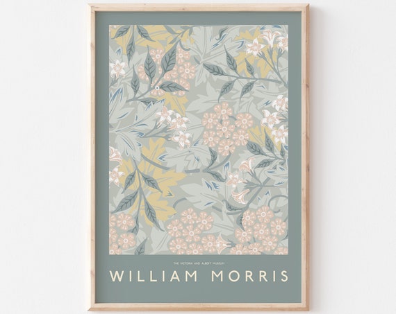 Pretty Sage Green William Morris Print Morris Exhibition Poster Art Nouveau Wall Art A6 A5 A4 A3 A2 A1 A0 William Morris Poster