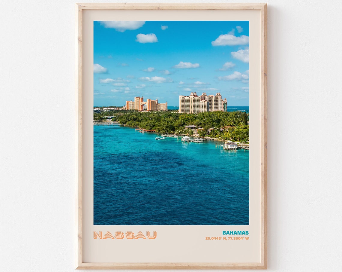 Nassau Travel Poster Nassau Print Nassau Photo Print Nassau Wall Decor Nassau Travel Art Nassau Bahamas Picture Nassau 2