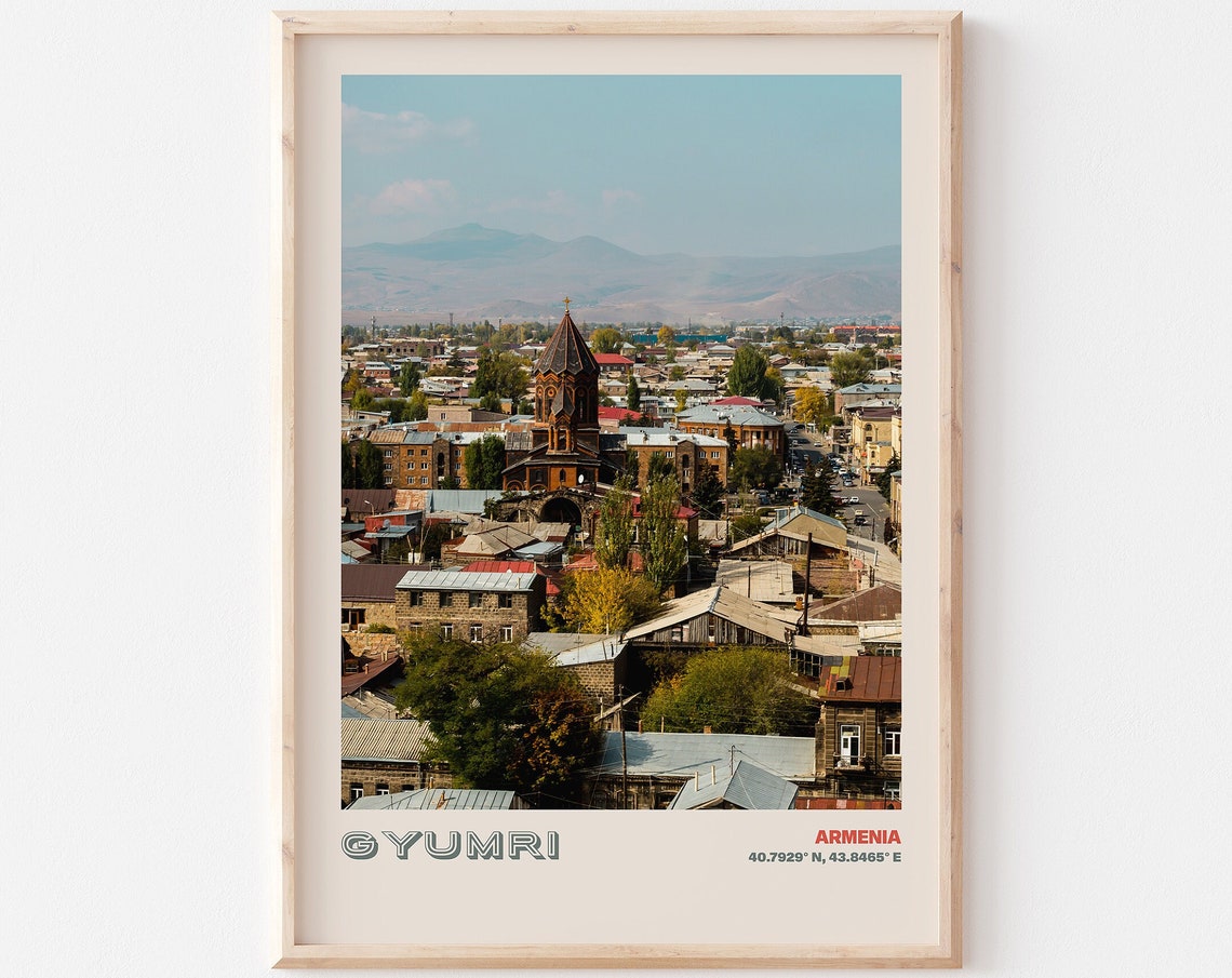 Gyumri Travel Poster Gyumri Print Gyumri Photo Print Gyumri Wall Decor Gyumri Travel Art Gyumri Armenia Picture Gyumri 3