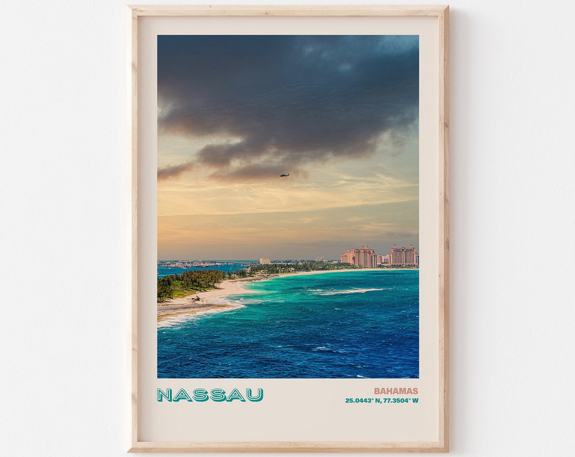 Nassau Travel Poster Nassau Print Nassau Photo Print Nassau Wall Decor Nassau Travel Art Nassau Bahamas Picture Nassau 3