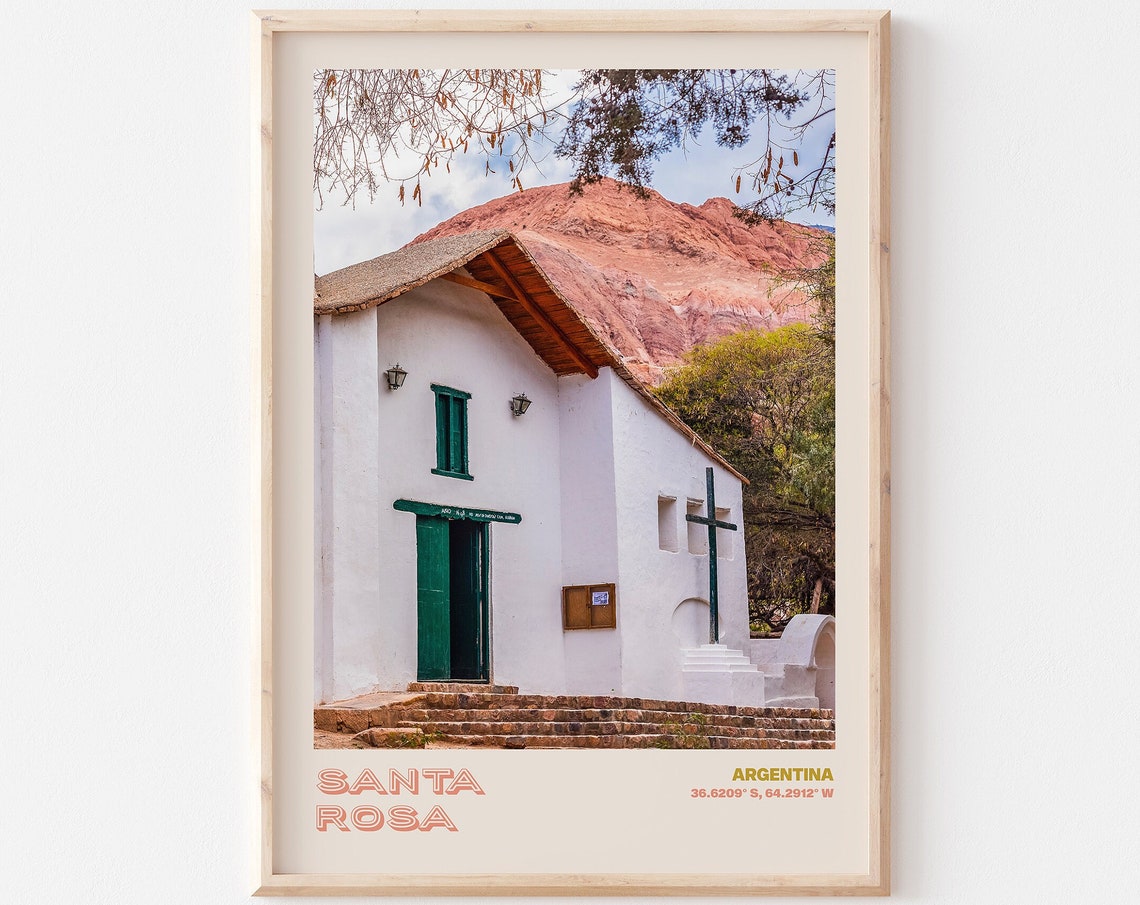Santa Rosa Travel Poster Santa Rosa Print Santa Rosa Photo Print Santa Rosa Wall Decor Santa Rosa Travel Art Argentina Santa Rosa 2