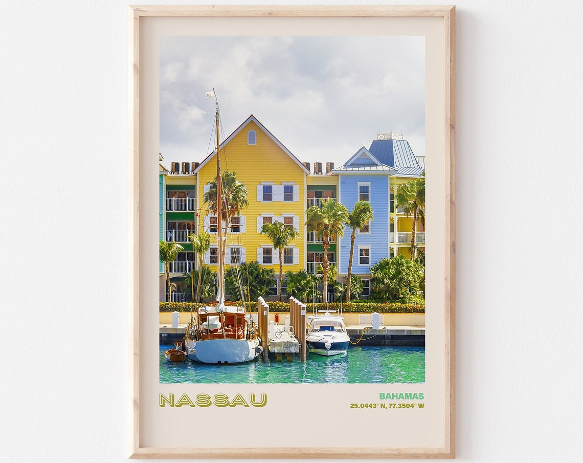 Nassau Travel Poster Nassau Print Nassau Photo Print Nassau Wall Decor Nassau Travel Art Nassau Bahamas Picture Nassau 1