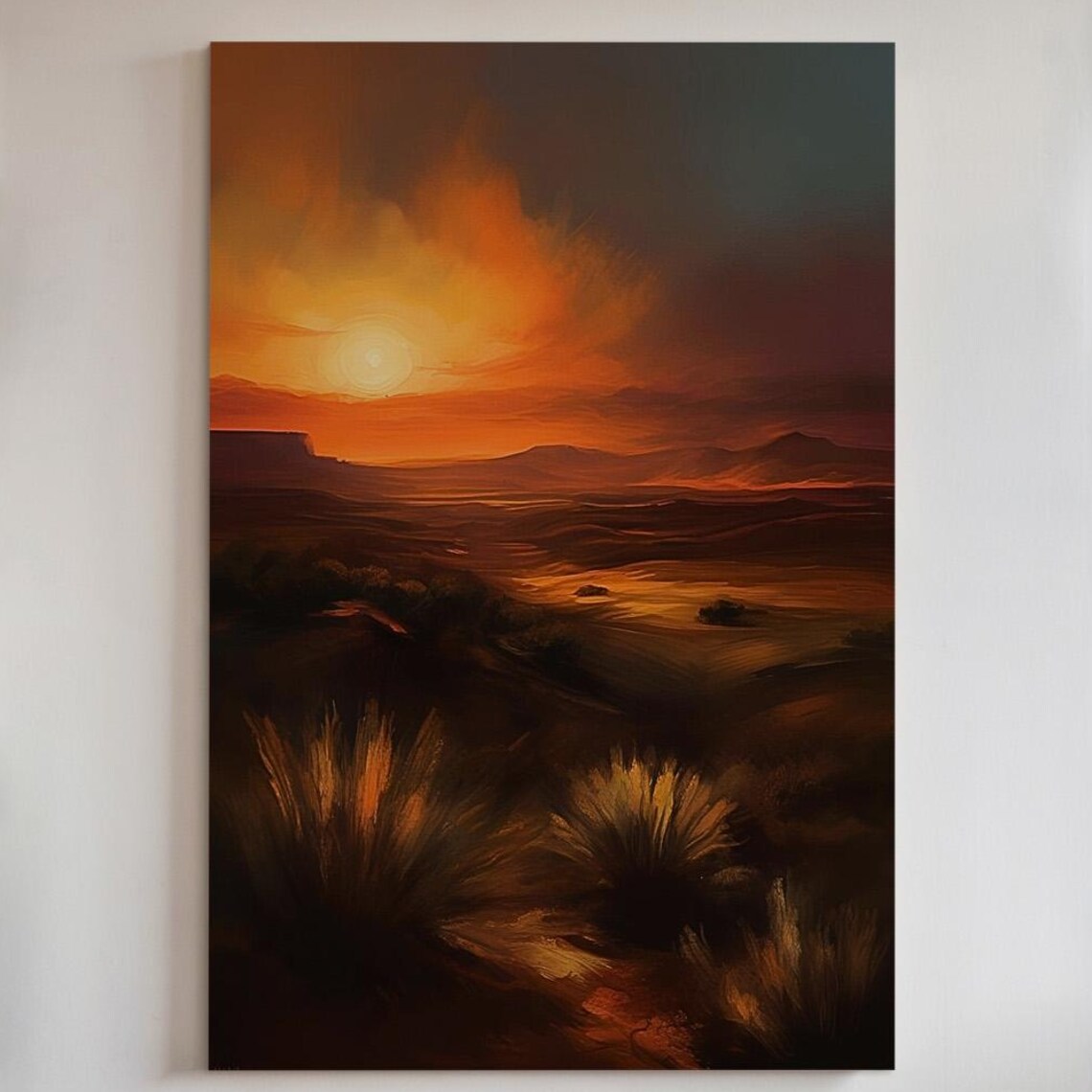 Desert Sunset Poster Print, Southwest Landscape